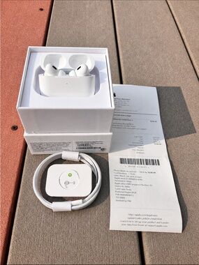 Apple AirPods Pro Gen 2 with USB-C Braided Cable and Box (White)
